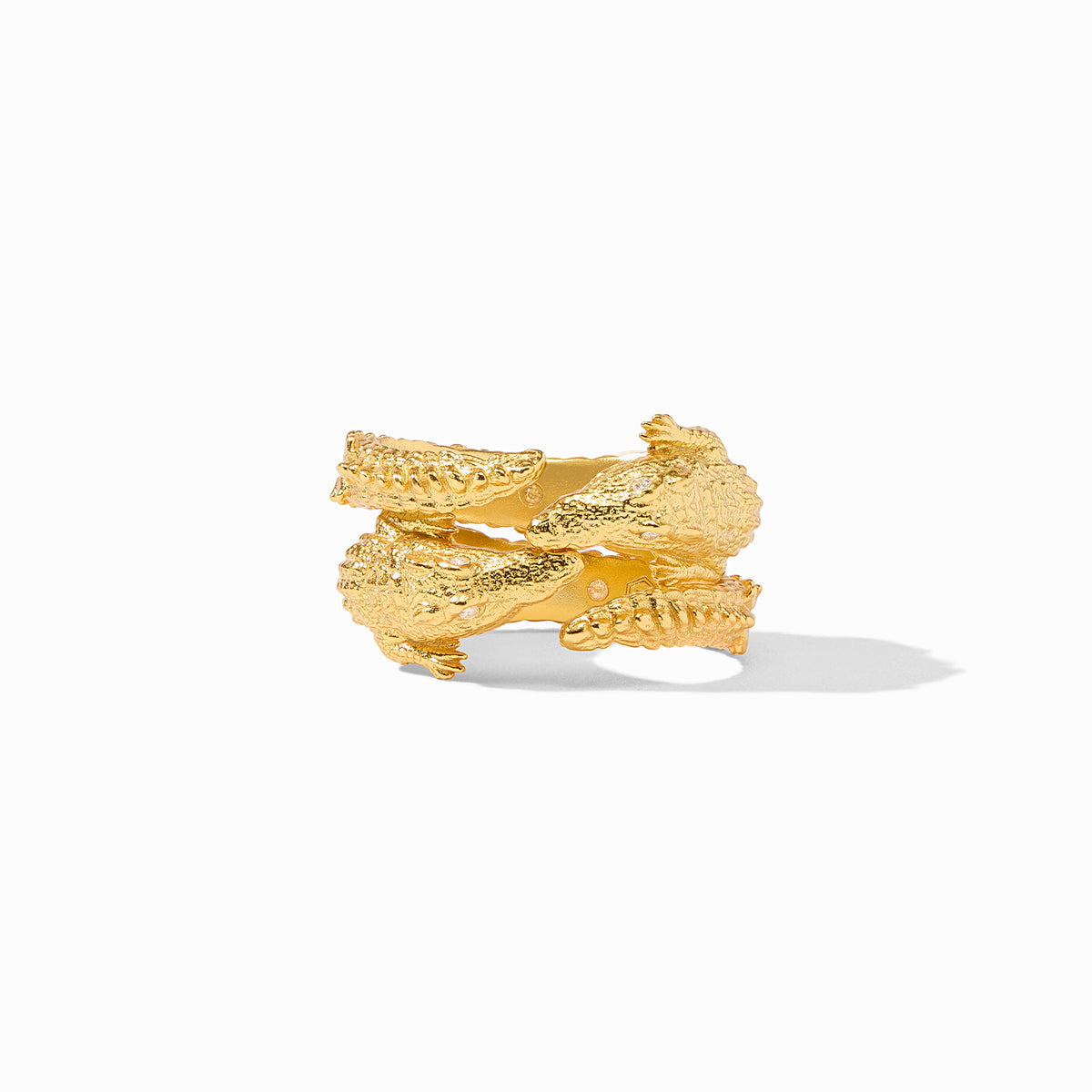 Julie Vos - Alligator Duet Ring, Cubic Zirconia / 8