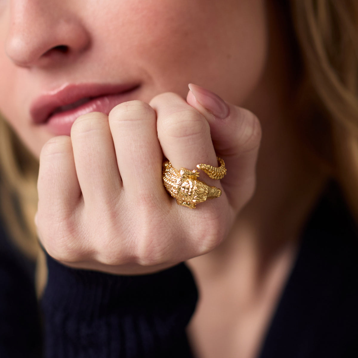 Alligator Ring - Gold Statement Ring | Julie Vos