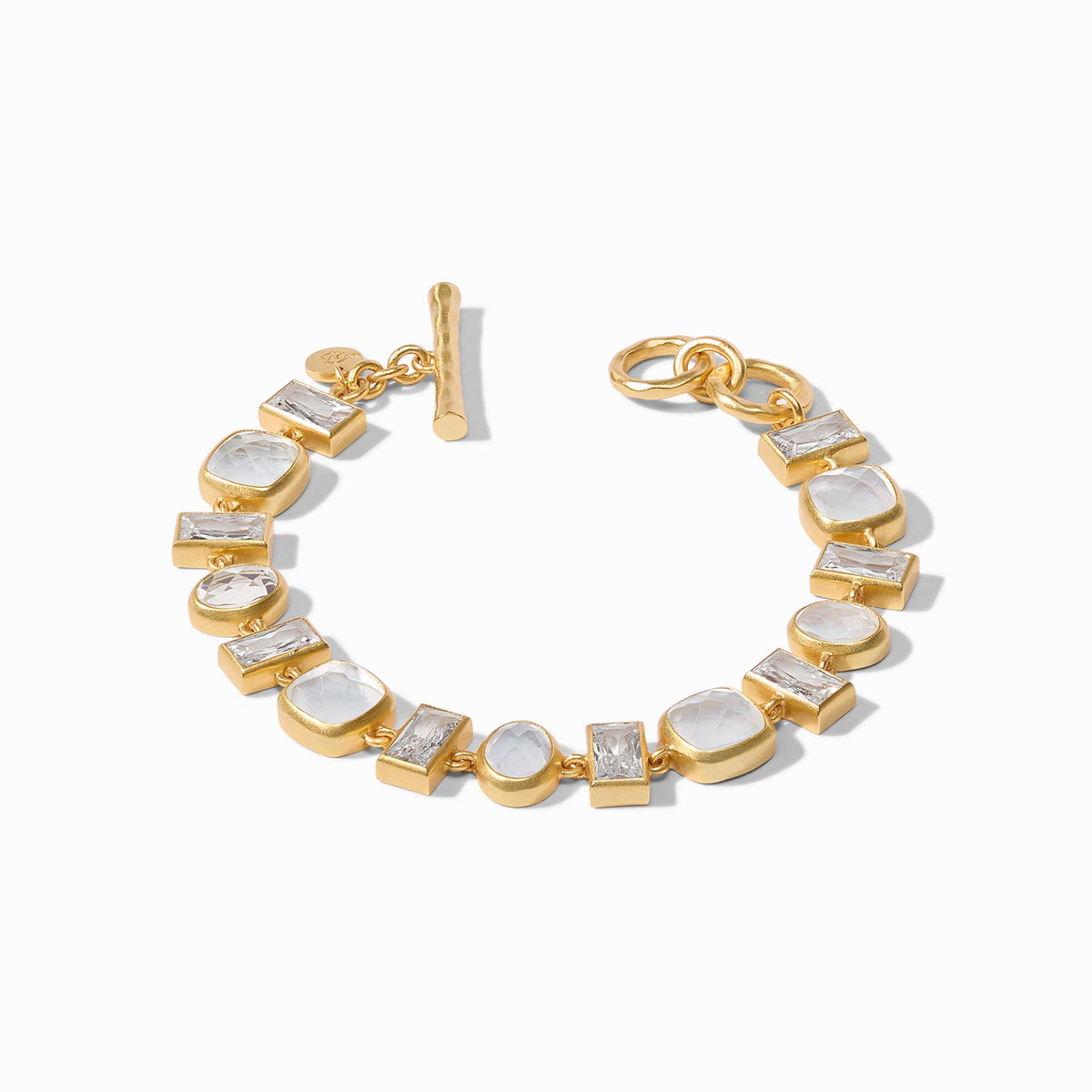 Julie Vos - Antonia Tennis Bracelet, Iridescent Clear Crystal
