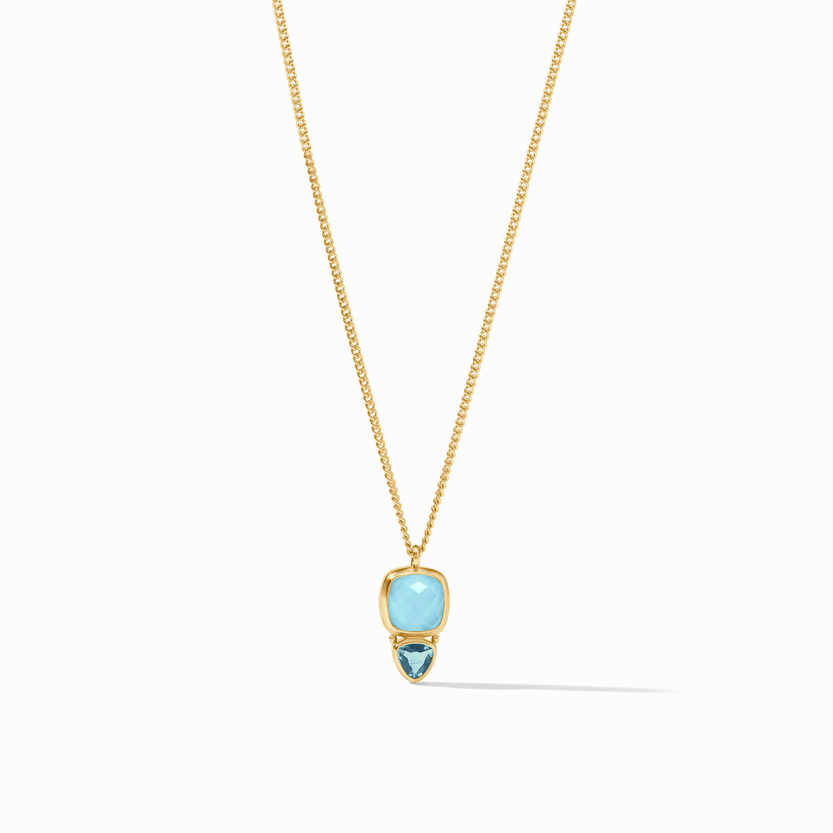 Julie Vos - Aquitaine Duo Delicate Necklace, Iridescent Capri Blue