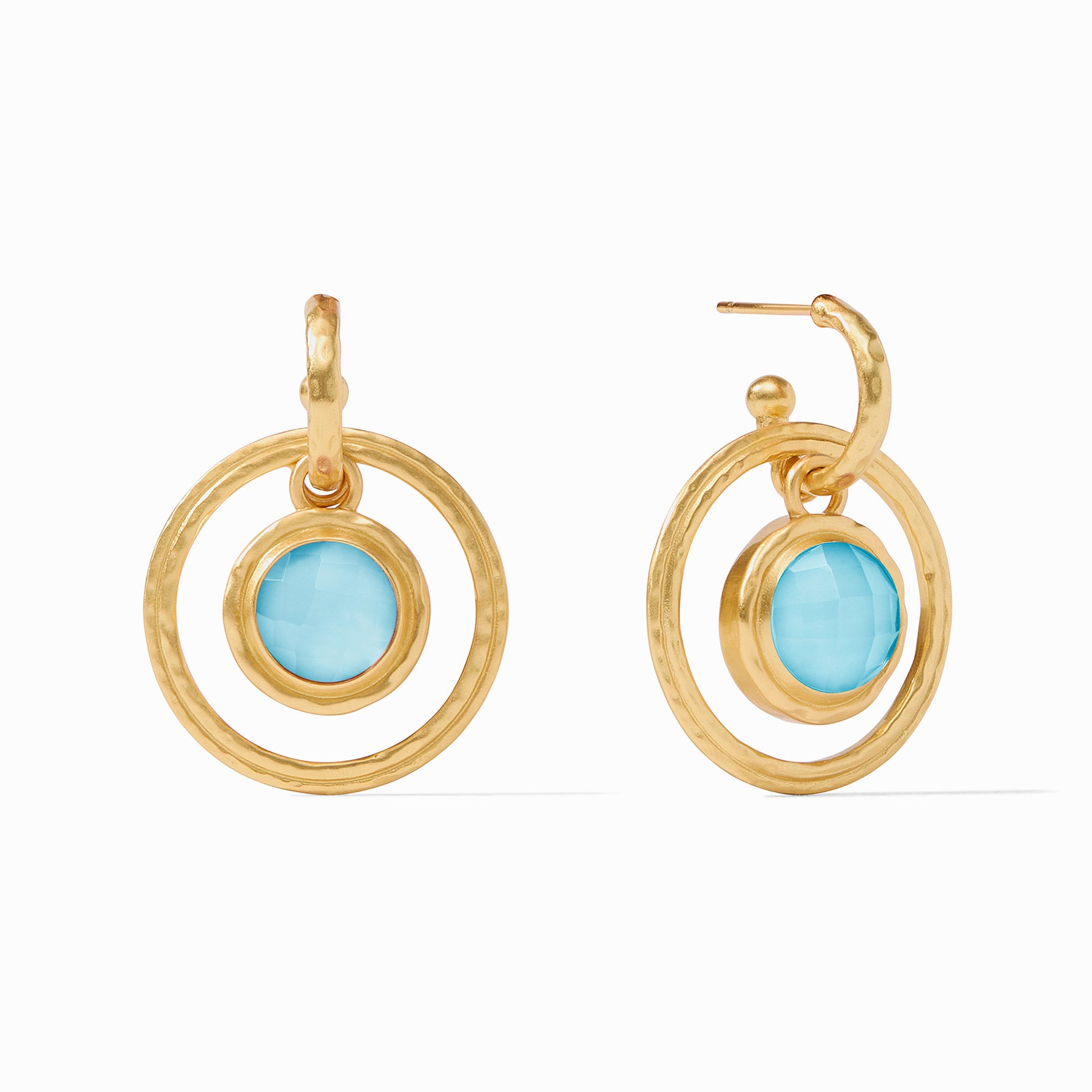 Julie Vos - Astor 6-in-1 Charm Earring, Iridescent Capri Blue