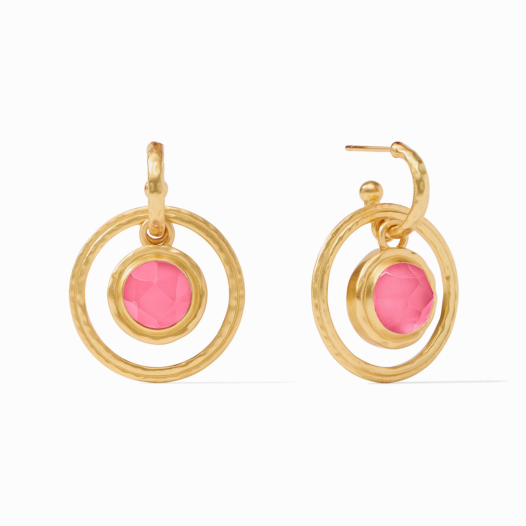 Julie Vos - Astor 6-in-1 Charm Earring, Iridescent Peony Pink