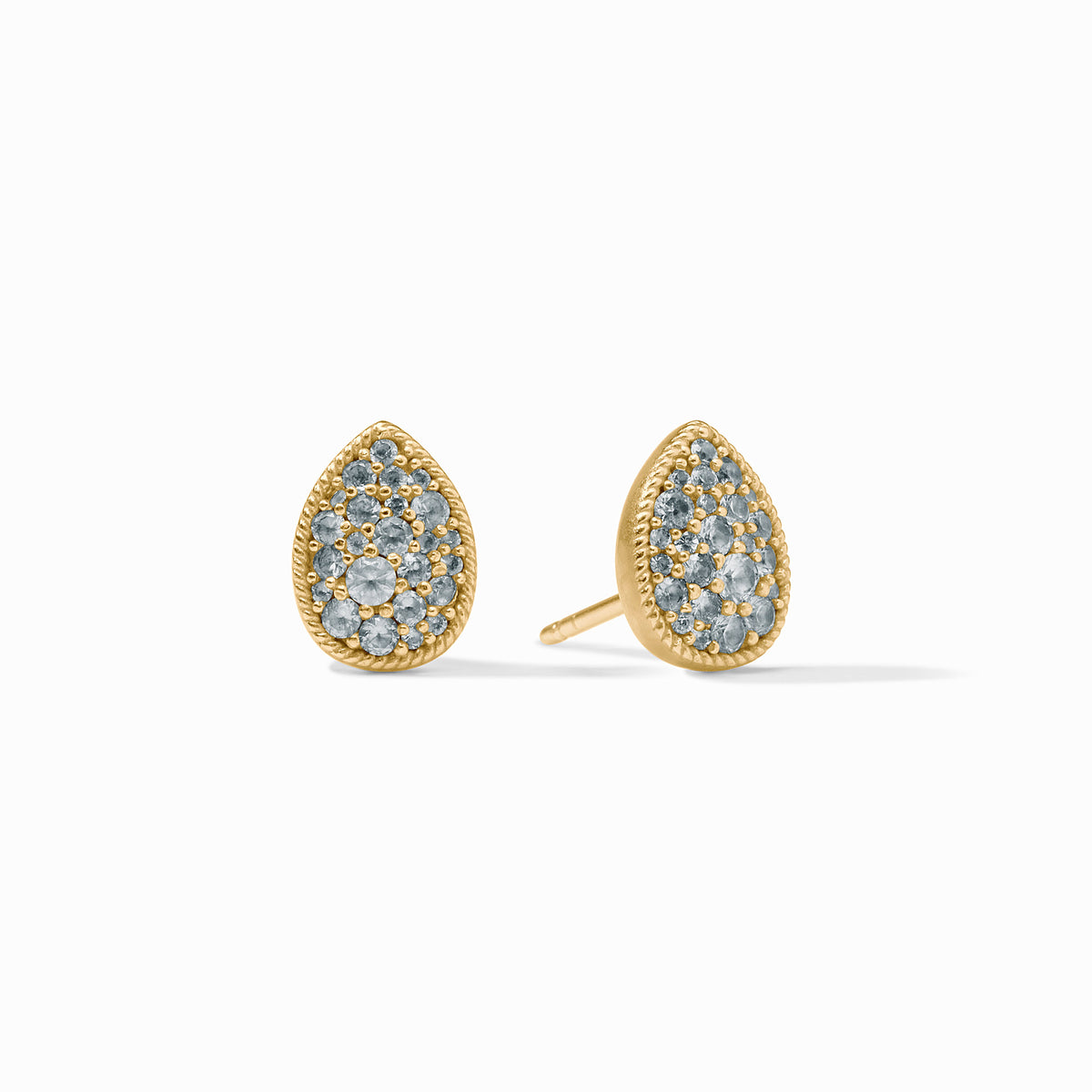 Pavé Teardrop Stud