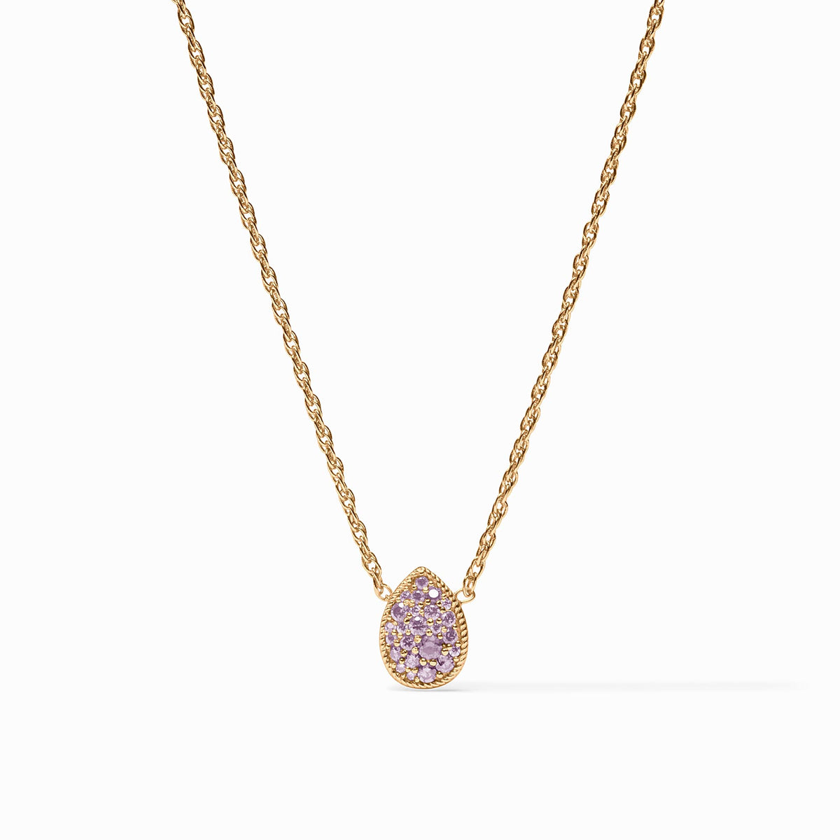 Pavé Teardrop Delicate Necklace