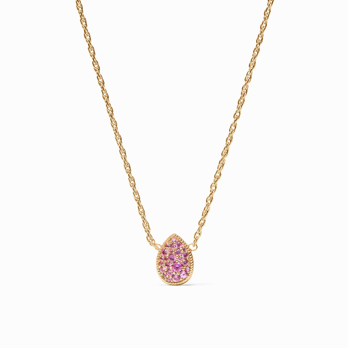 Pavé Teardrop Delicate Necklace