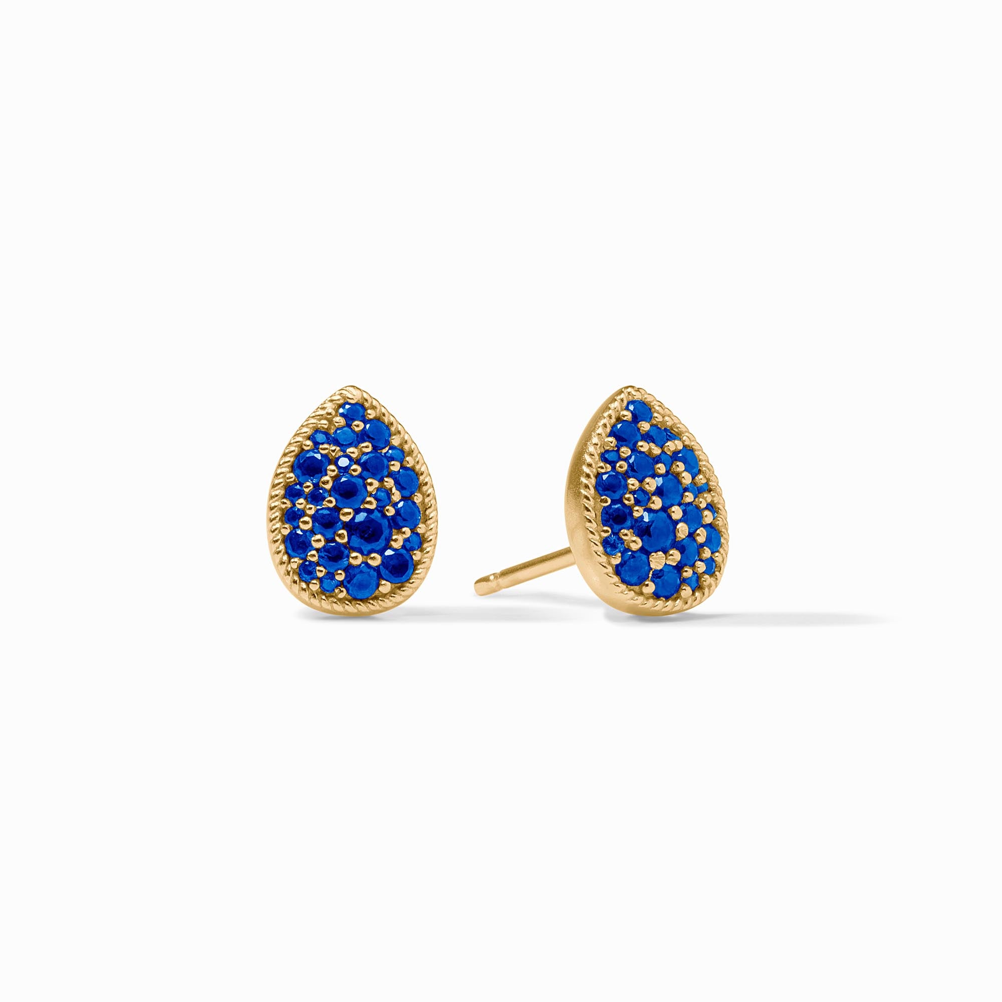 Sapphire Pavé Teardrop Stud | Julie Vos