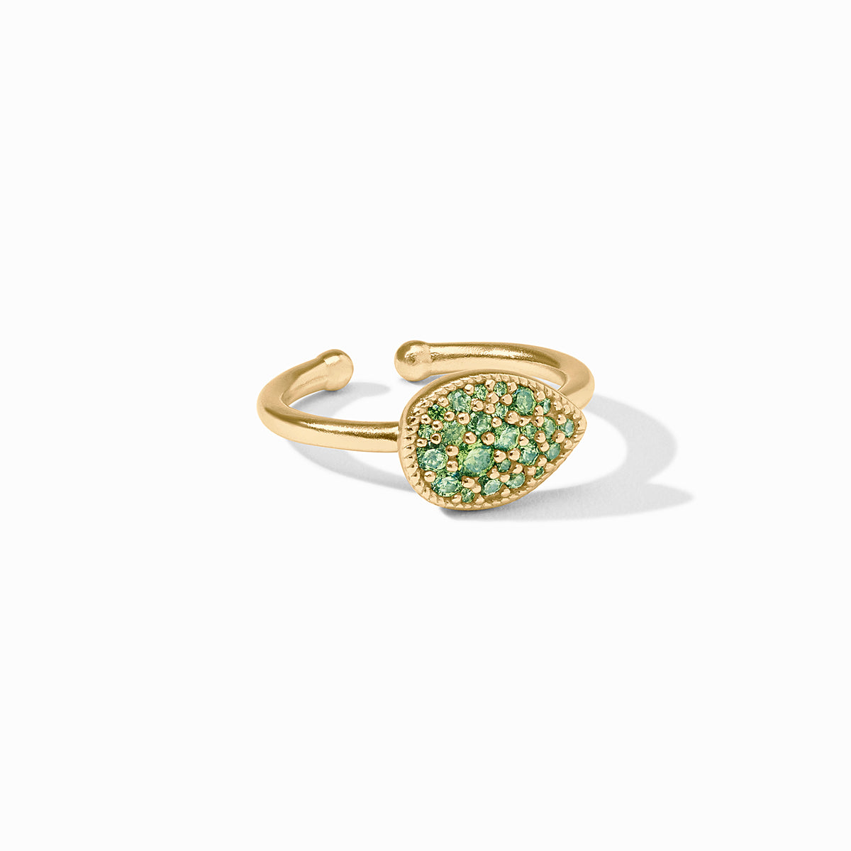 Julie Vos - Pavé Teardrop Stacking Ring, Peridot