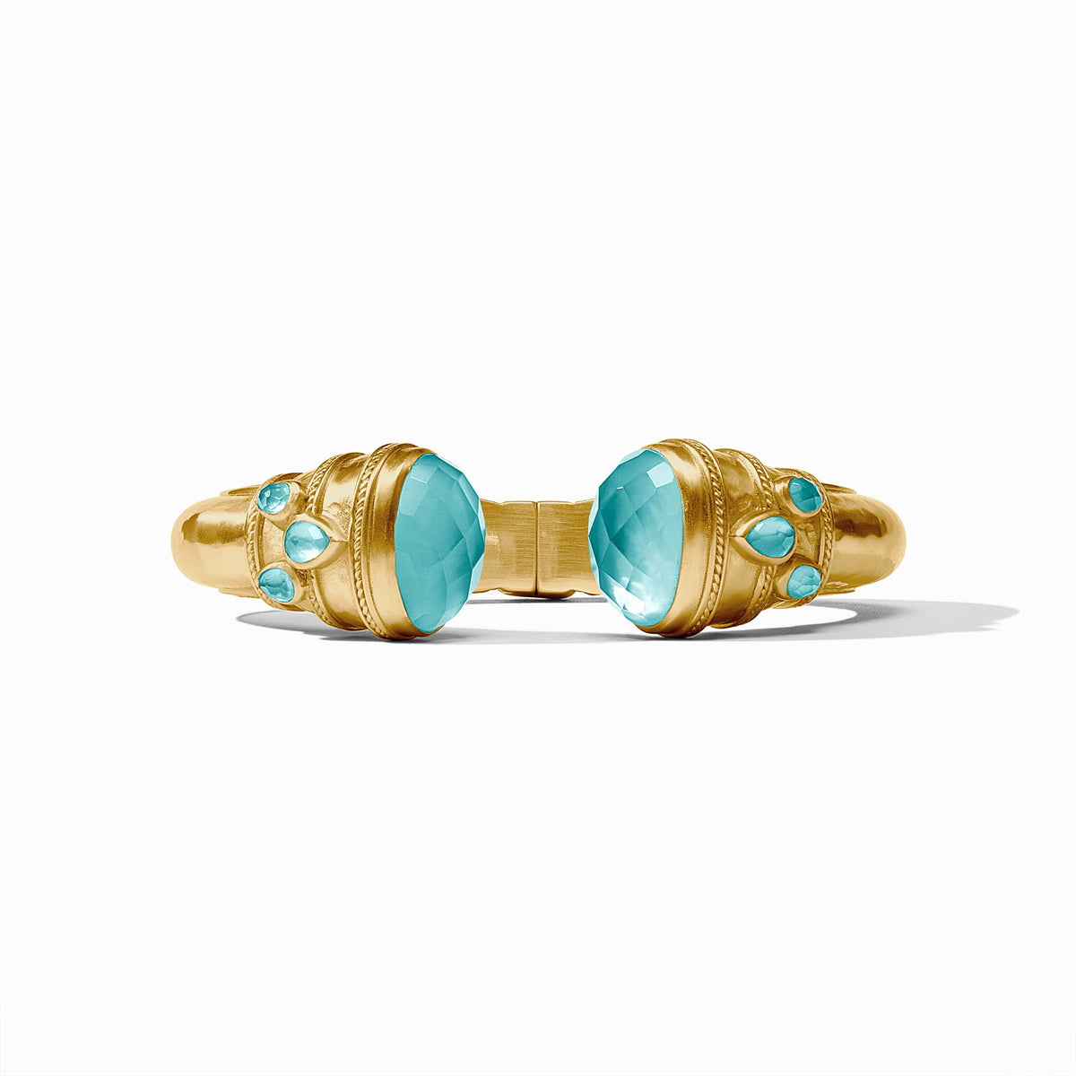 Julie Vos - Cannes Cuff, Iridescent Bahamian Blue / Small