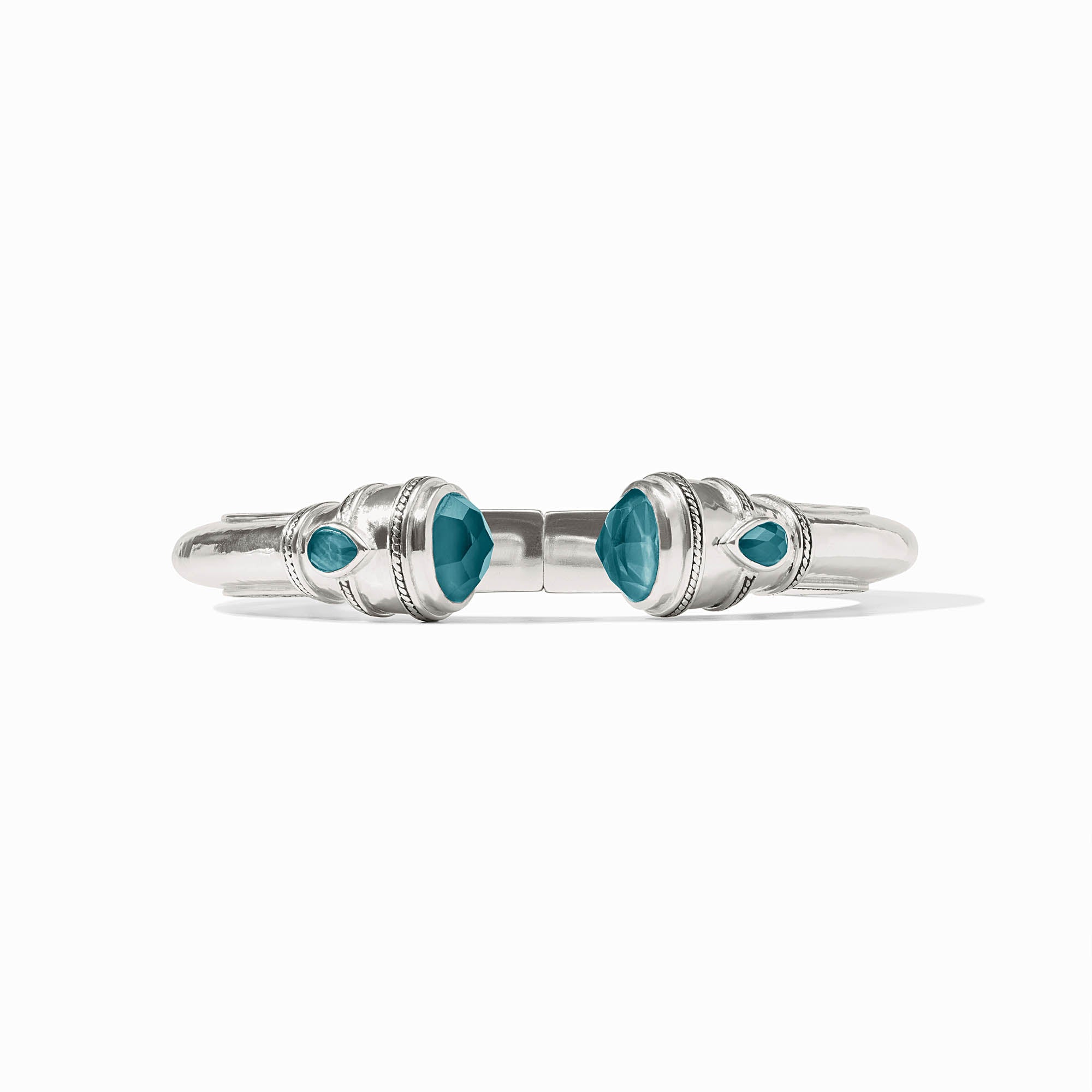 [Julie Vos] Cannes Demi Cuff- Silver Iridescent Clear Crystal main image 1