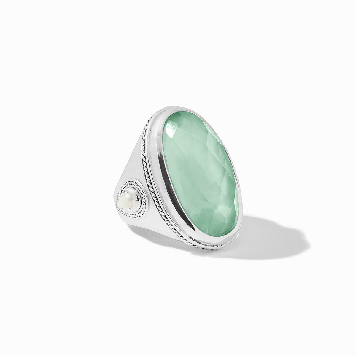Julie Vos - Cannes Statement Ring, Iridescent Aquamarine Blue / 8