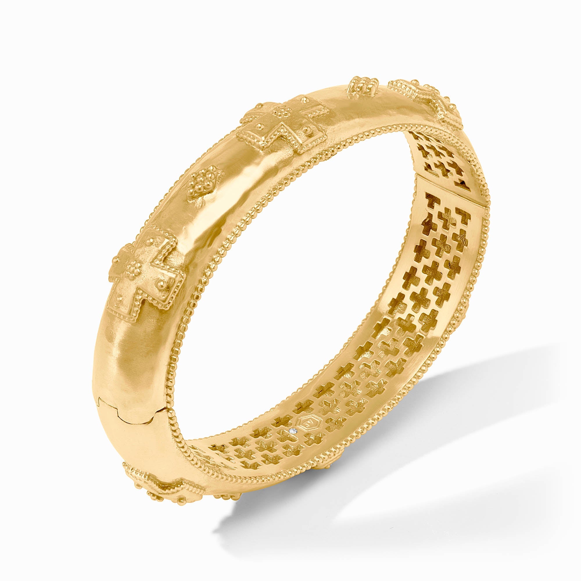 Canterbury Gold Hinge Bangle | Julie Vos