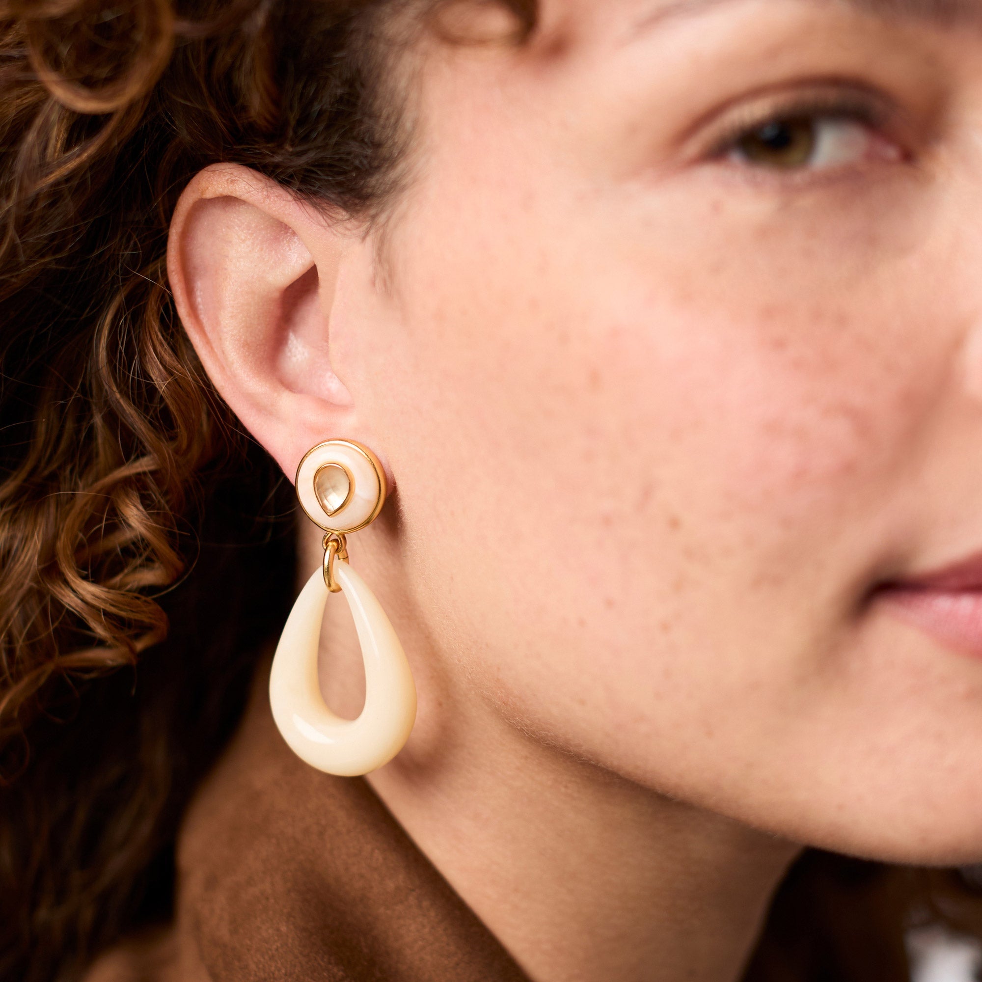 [Julie Vos]Carnaby Hoop-Ivory-M main image 1