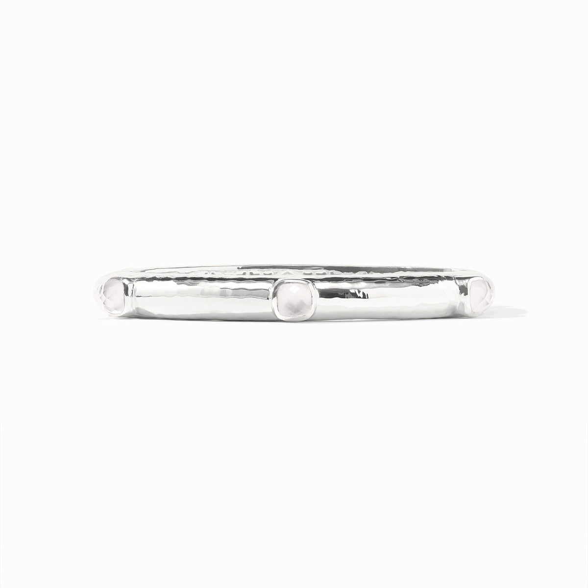 Julie Vos - Catalina Stone Hinge Bangle, Iridescent Clear Crystal