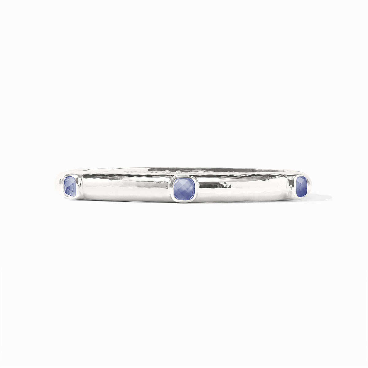 Julie Vos - Catalina Stone Hinge Bangle, Iridescent Tanzanite Blue