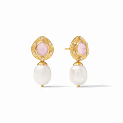 Julie Vos - Clementine Pearl Drop Earring, Iridescent Rose