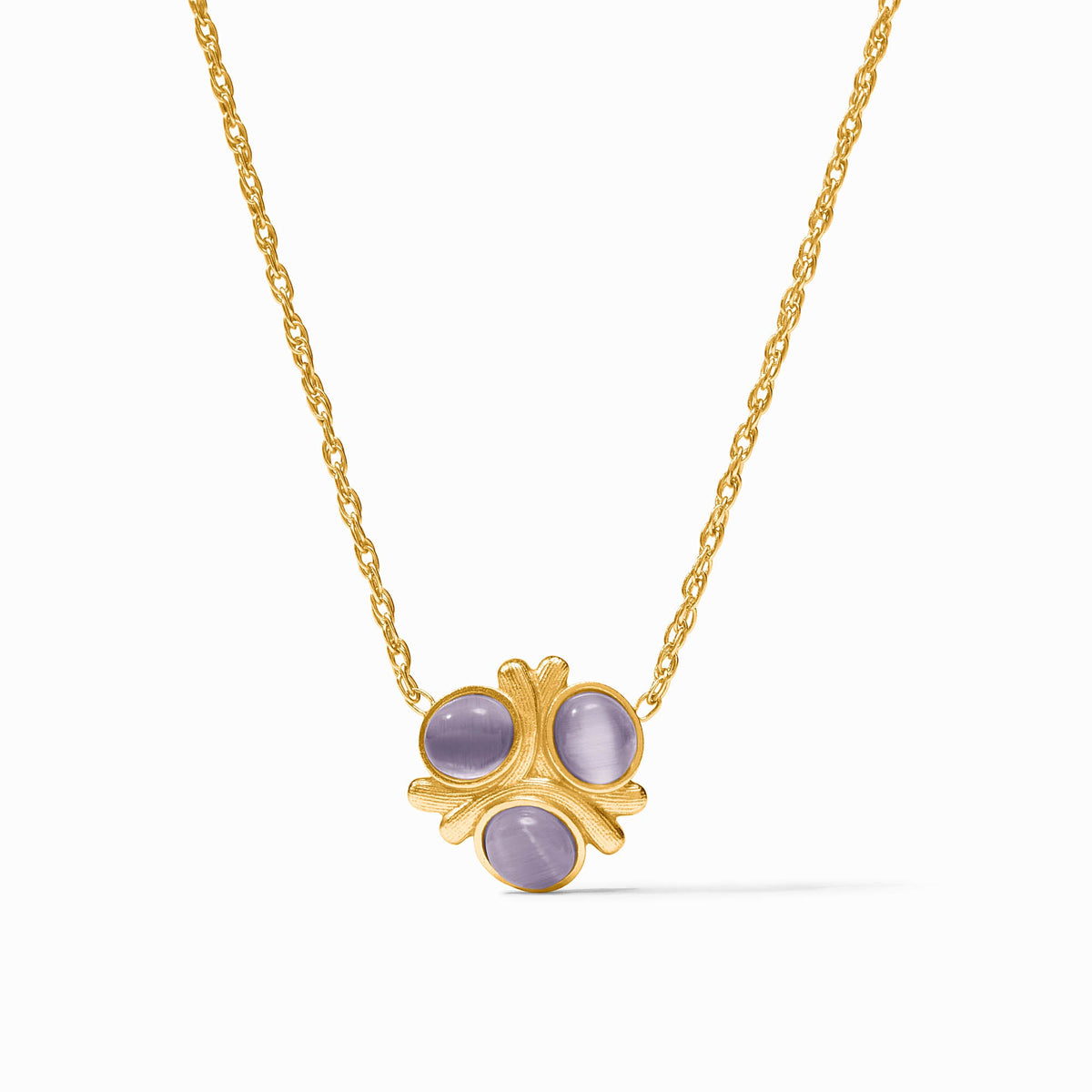 Julie Vos - Cobblestone Delicate Necklace, Blue Cat's Eye