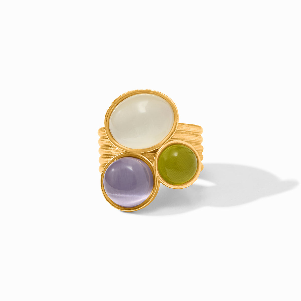 Julie Vos - Cobblestone Statement Ring, Multi-Stone Cat's Eye / 9