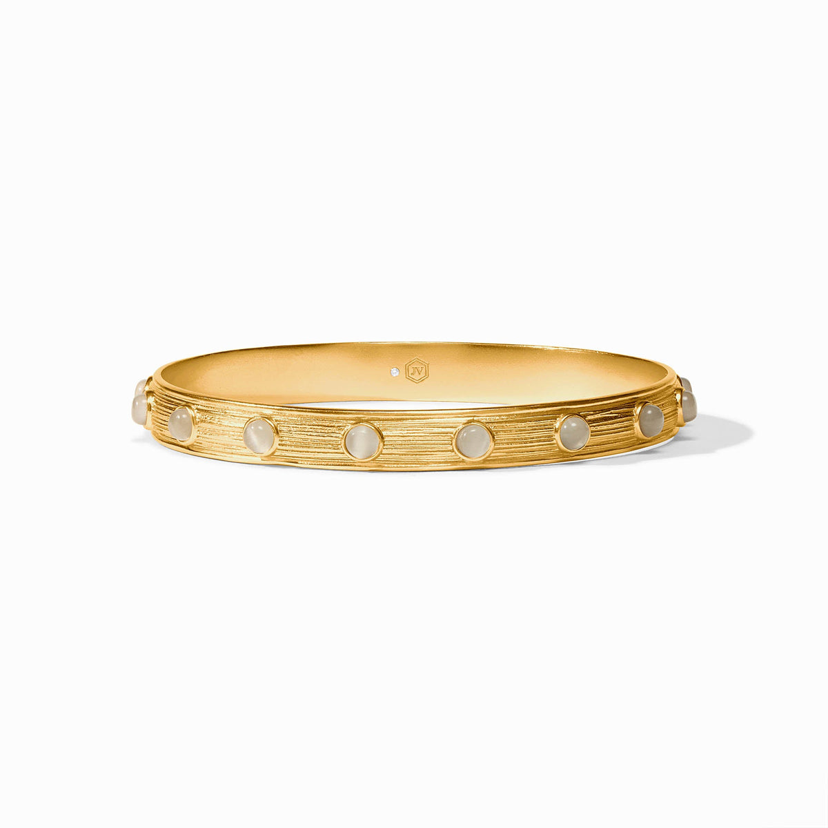 Julie Vos - Cobblestone Stone Bangle, Ivory Cat's Eye / Large