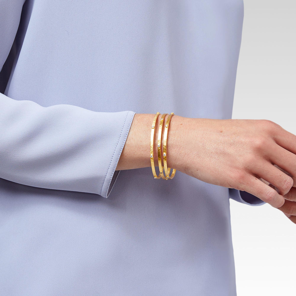 Crescent Stone Bangle Bracelet | Julie Vos