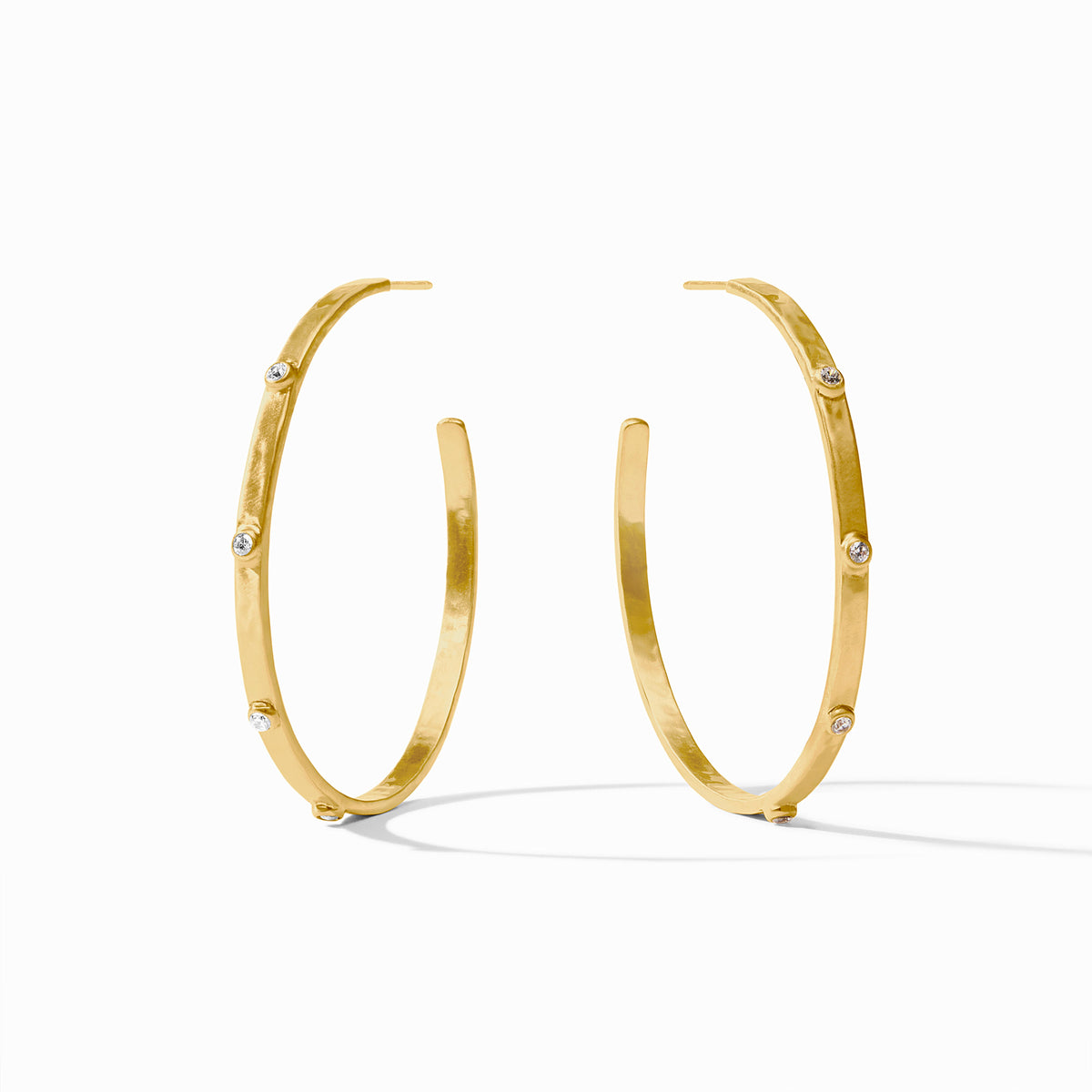 Julie Vos - Crescent Stone Hoop, Cubic Zirconia / Extra Large