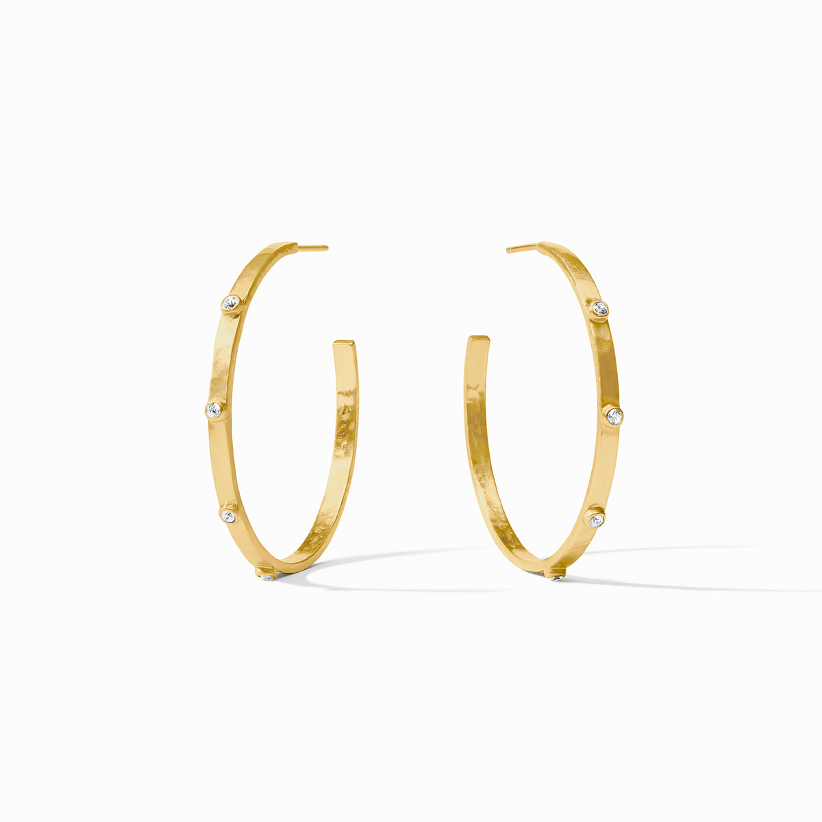 Julie Vos - Crescent Stone Hoop, Cubic Zirconia / Large