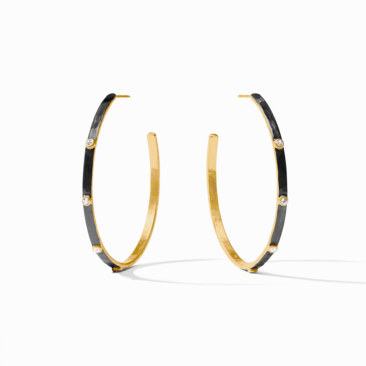 Crescent Stone Hoop