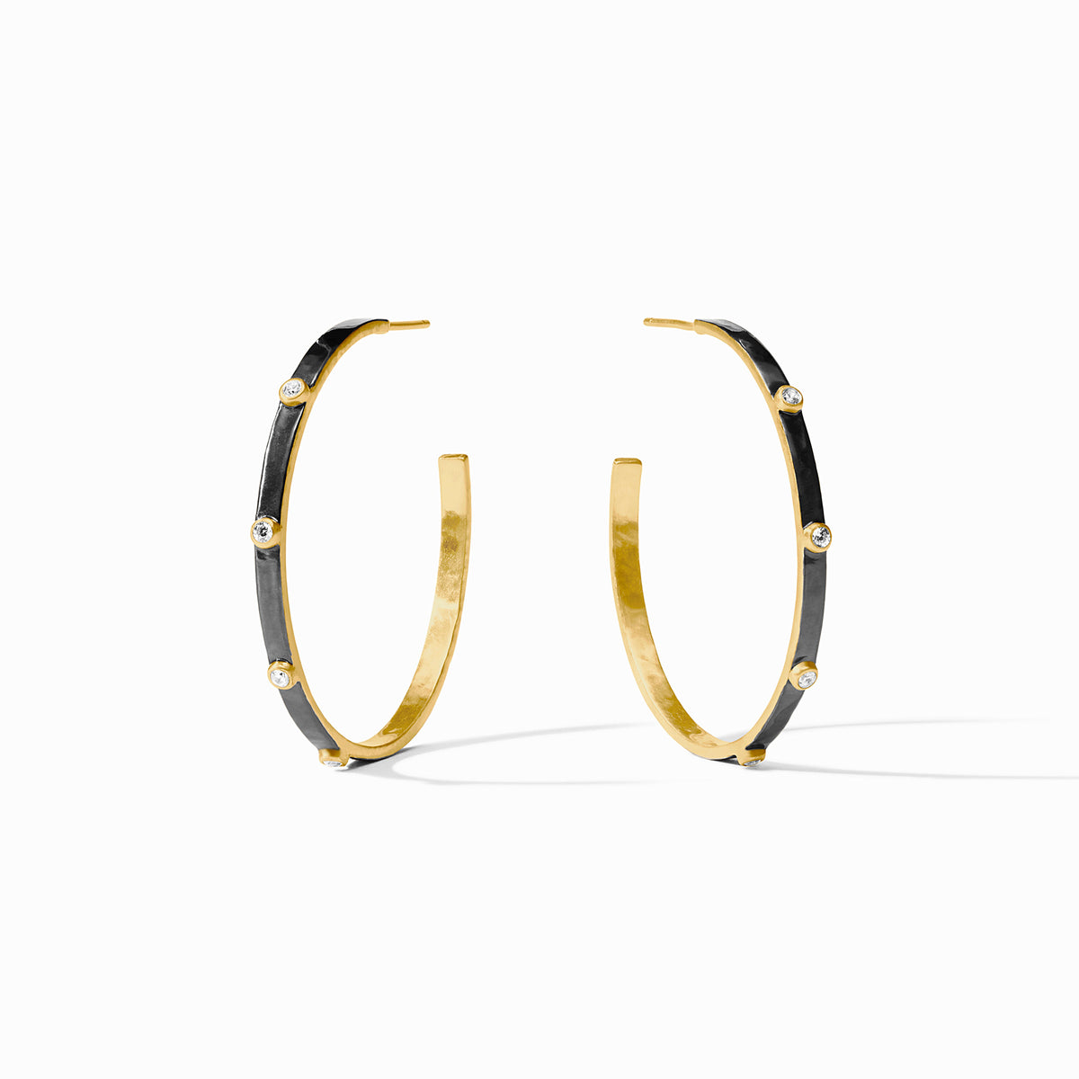Crescent Stone Hoop