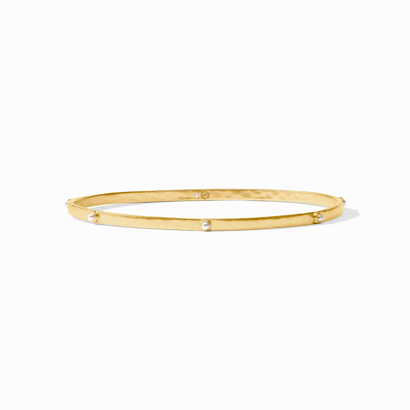 Julie Vos - Crescent Stone Bangle, Pearl / Large