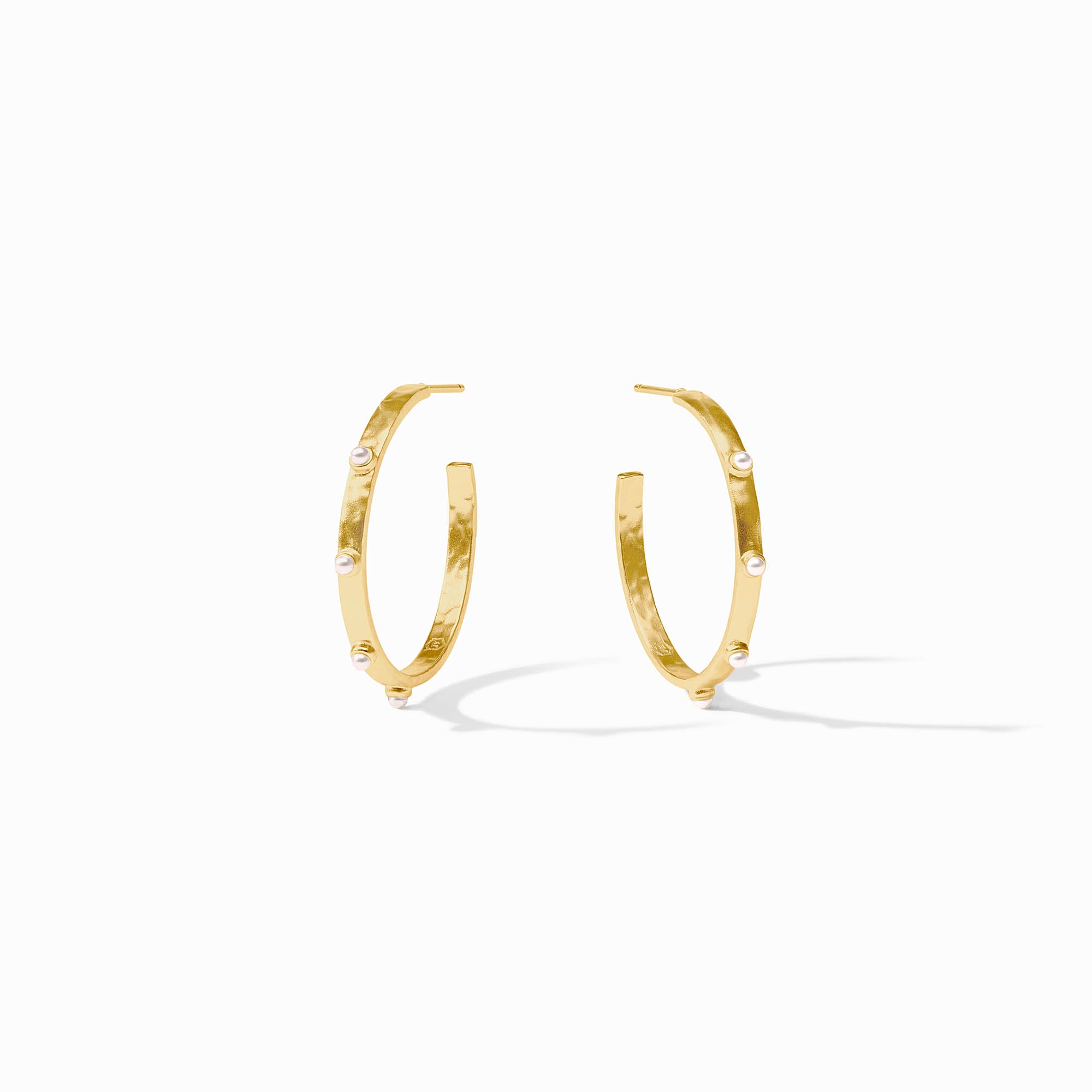Crescent Stone Hoop Earrings | Julie Vos