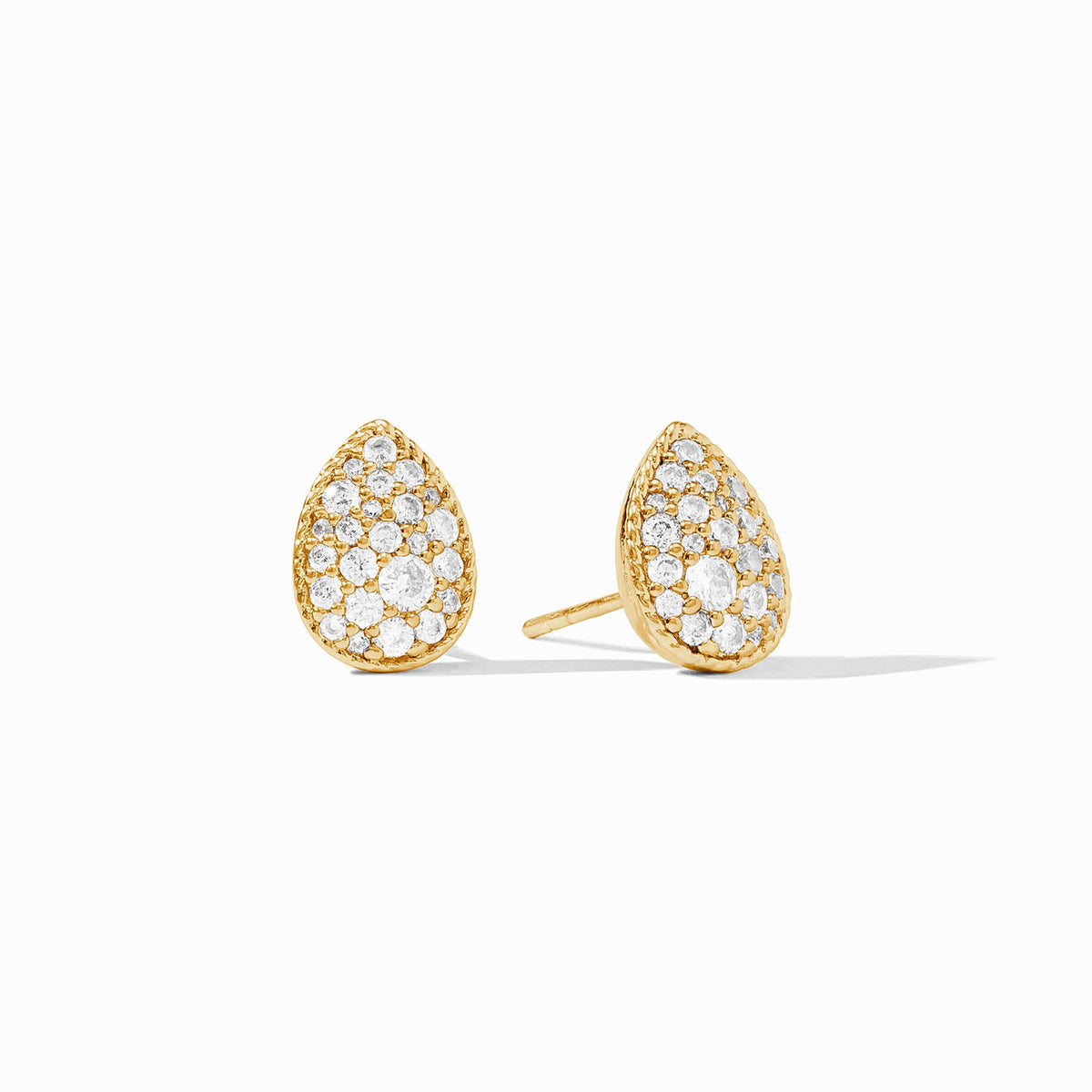 Pavé Teardrop Stud