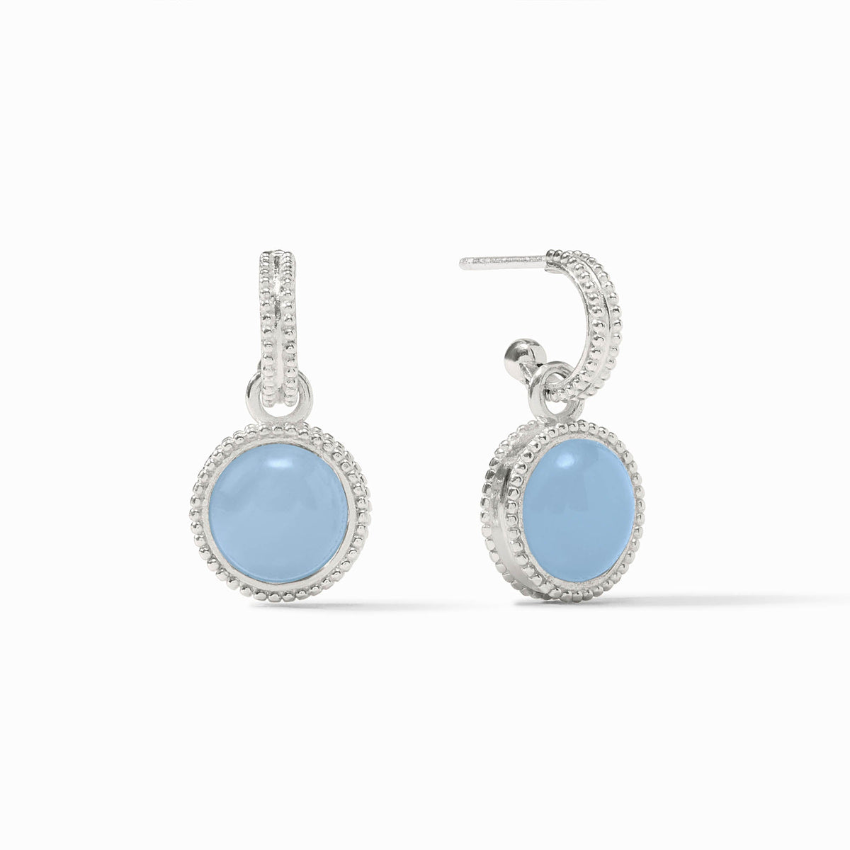 Fleur-de-Lis Hoop & Charm Earring