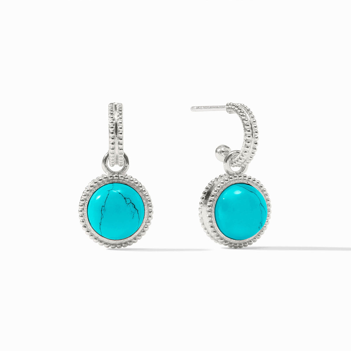 Fleur-de-Lis Hoop & Charm Earring