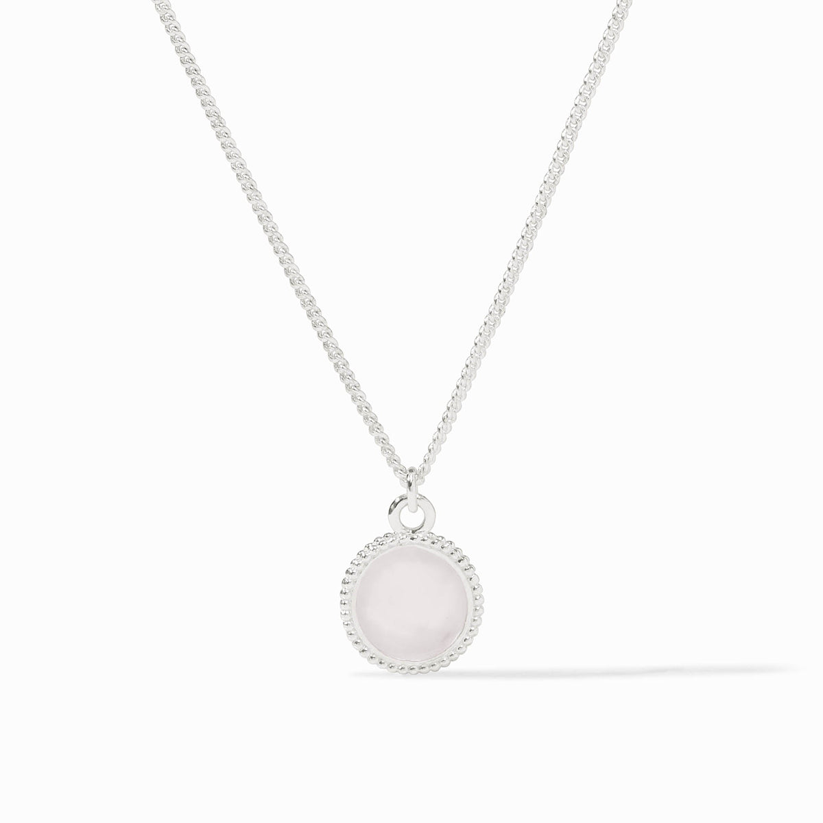 Julie Vos - Fleur-de-Lis Solitaire Necklace, Iridescent Clear Crystal