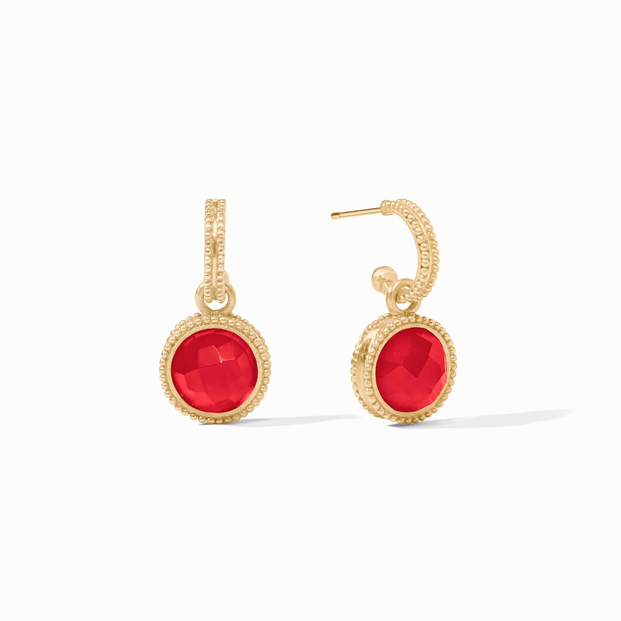 FLEUR DE LIS HOOP & CHARM EARRINGS - IRI PEACOCK main image 0