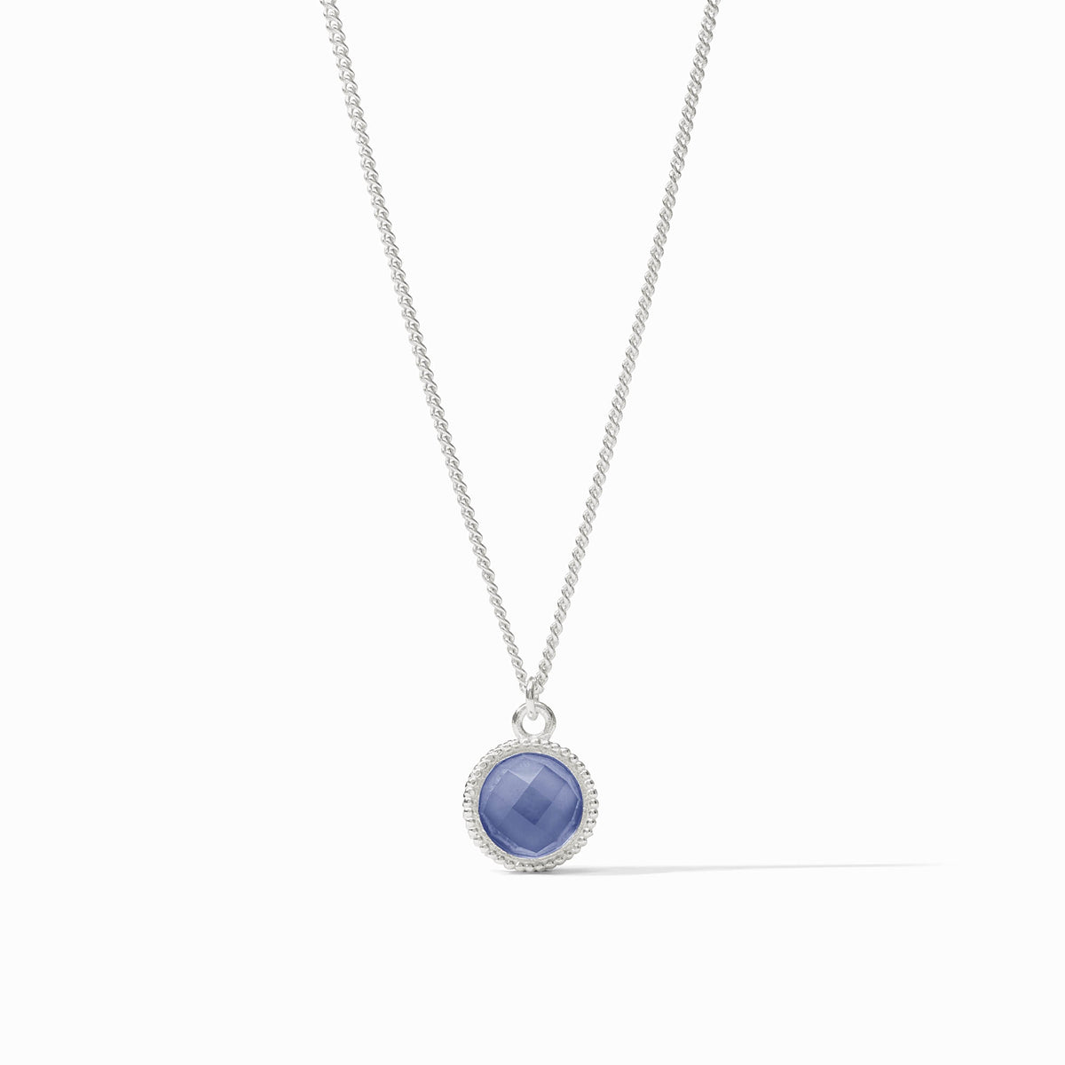 Julie Vos - Fleur-de-Lis Solitaire Necklace, Iridescent Tanzanite Blue