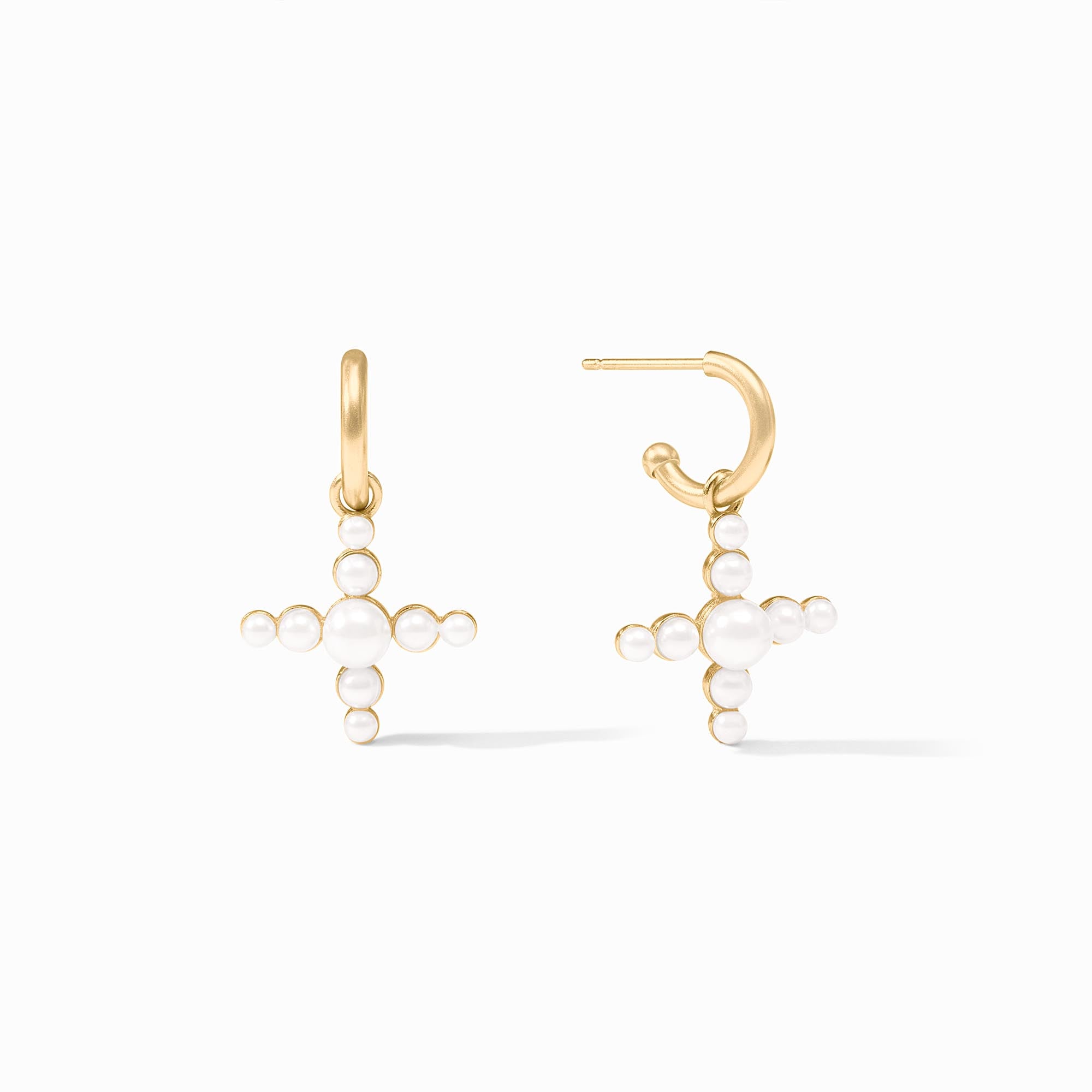 Gumdrop Cross Hoop & Charm Earring | Julie Vos