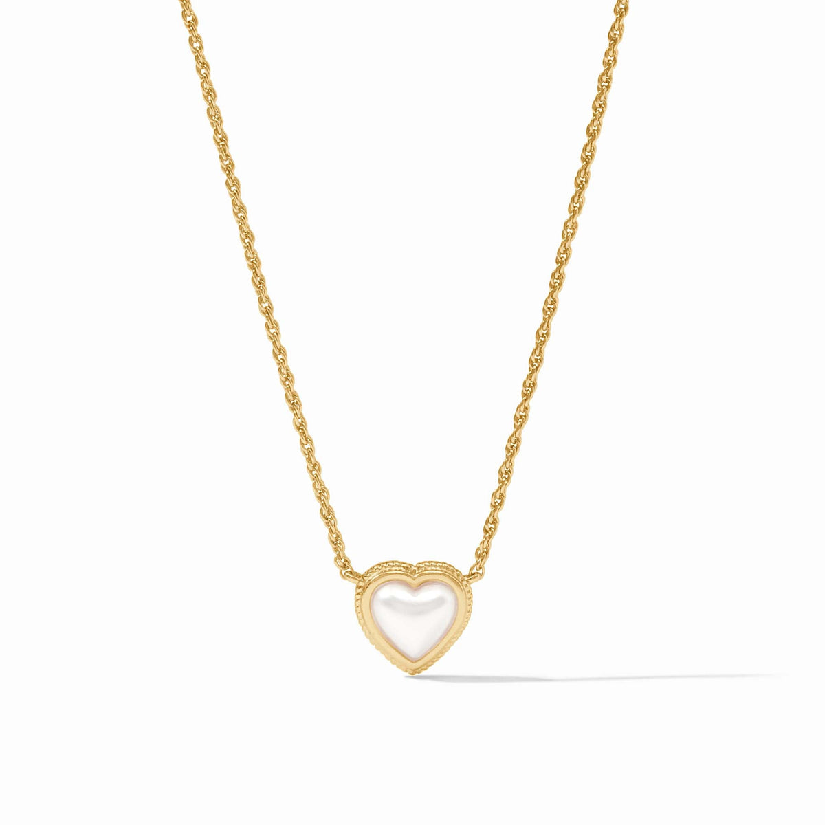 Julie Vos - Heart Delicate Necklace, Pearl