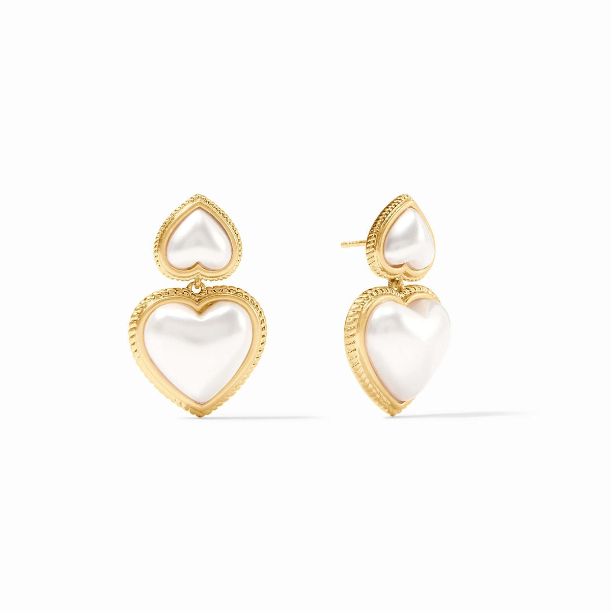 Julie Vos - Heart Statement Earring, Pearl