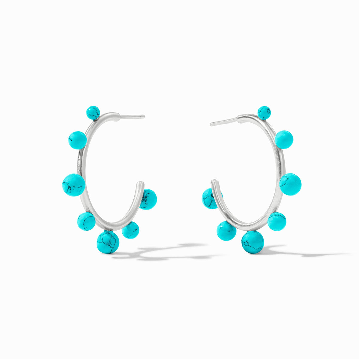 Julie Vos - Hydra Stone Hoop, Turquoise Blue / Medium