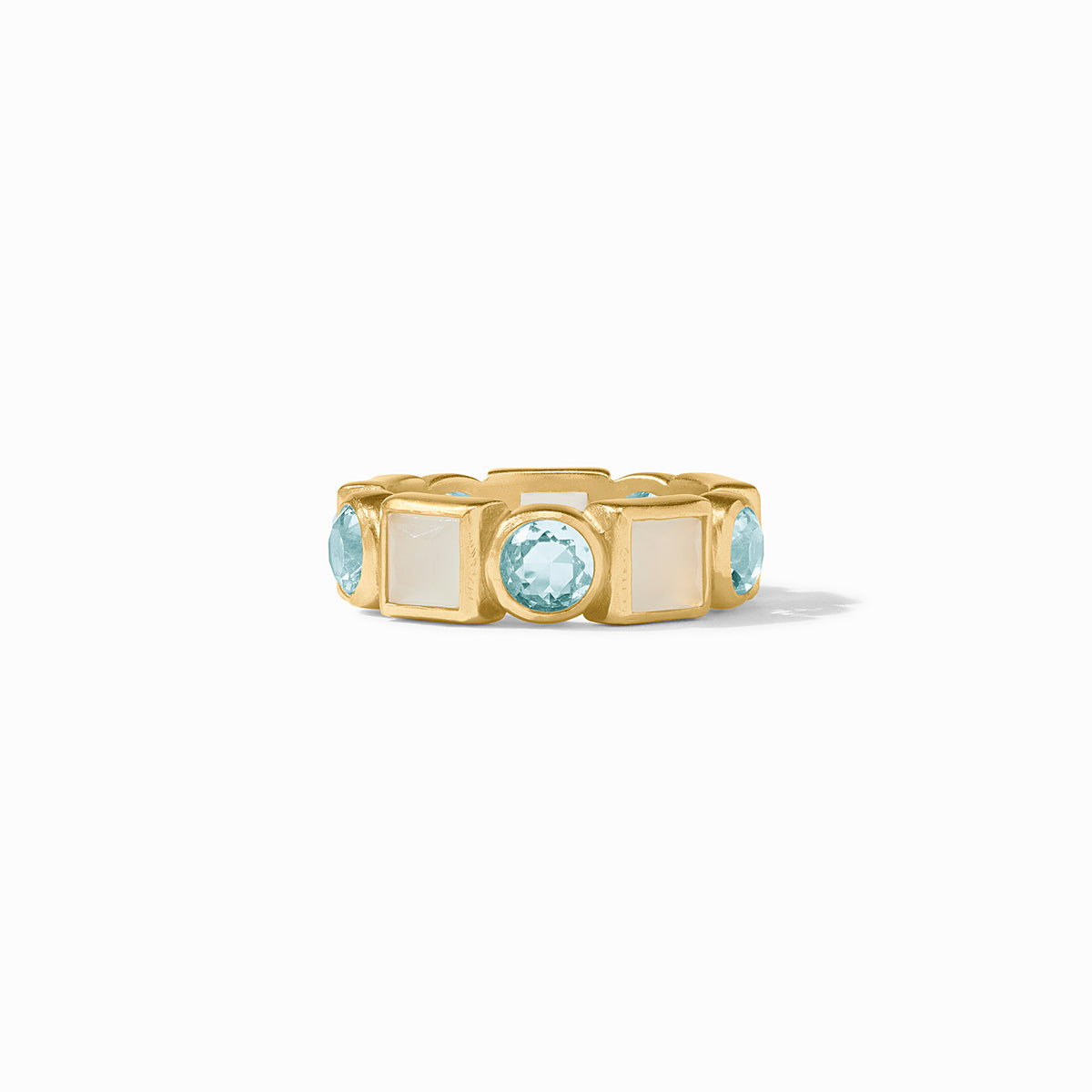 Julie Vos - Jolie Ring, Aquamarine Blue / 7