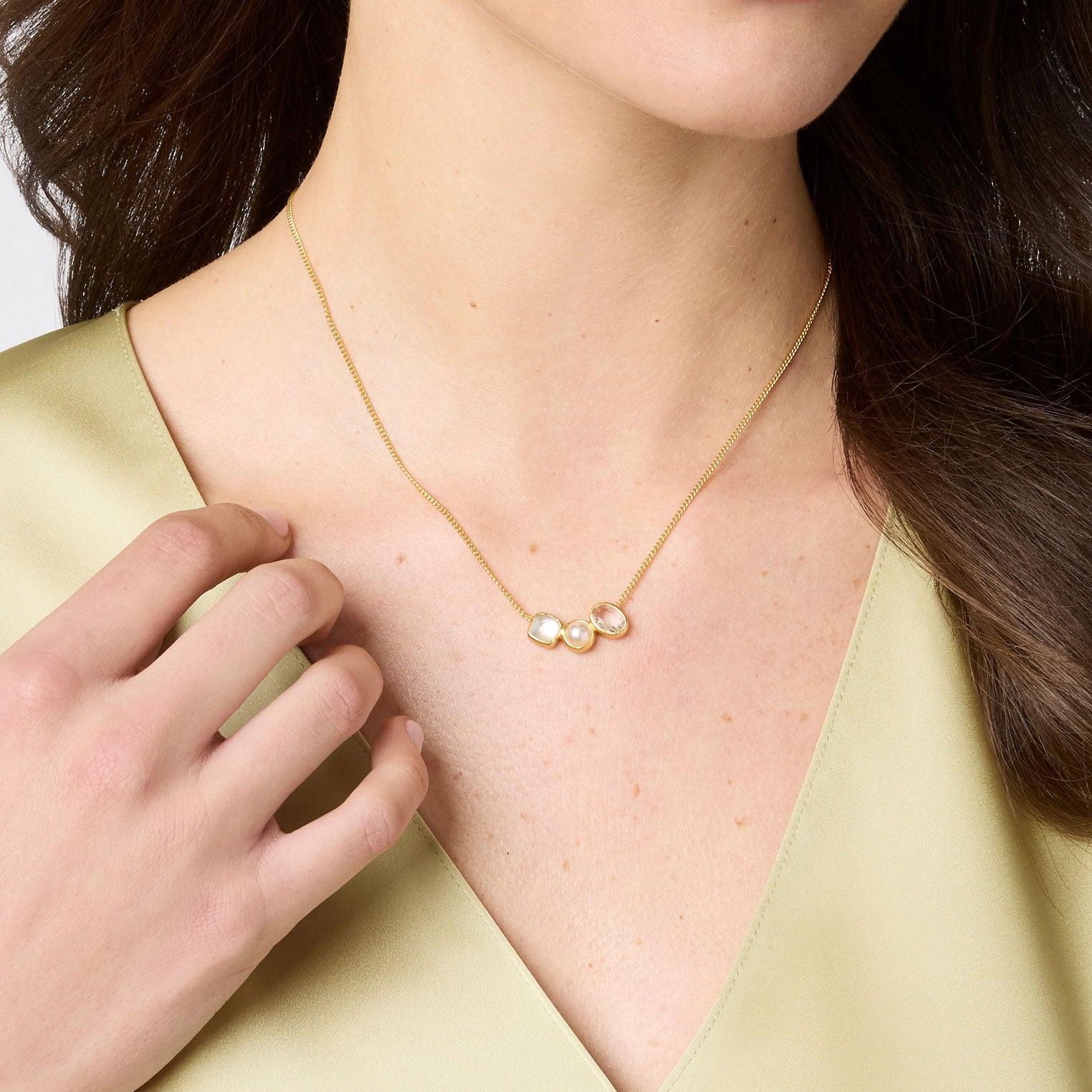 Rainbow Delicate Charm Necklace - Julie Vos