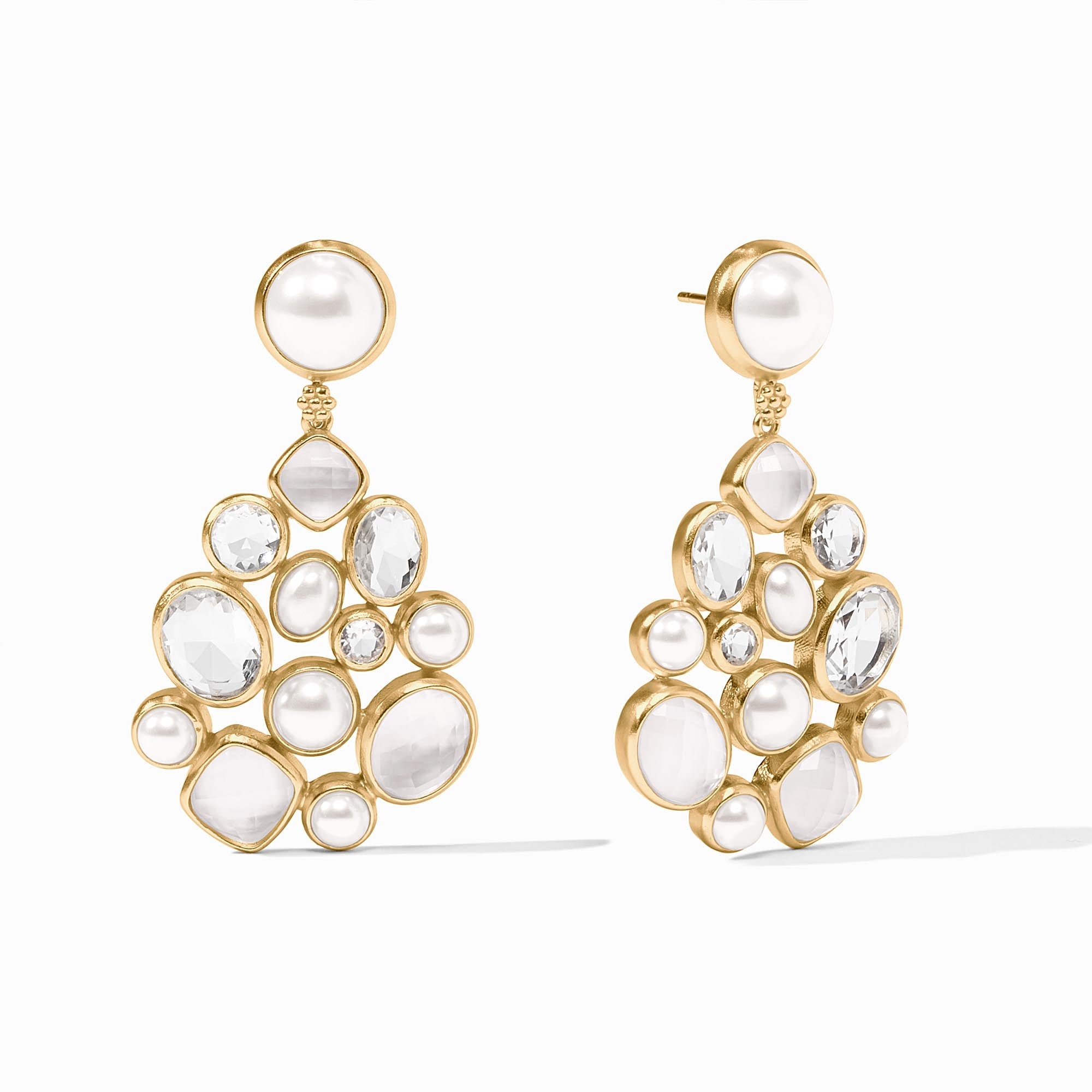 Dolce Statement Earring Iridescent Clear Crystal Stones