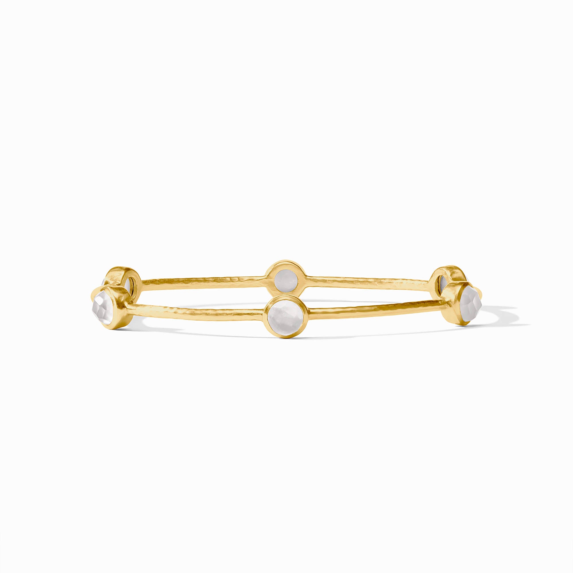 Milano Luxe Stone Gold Bangle Bracelet | Julie Vos