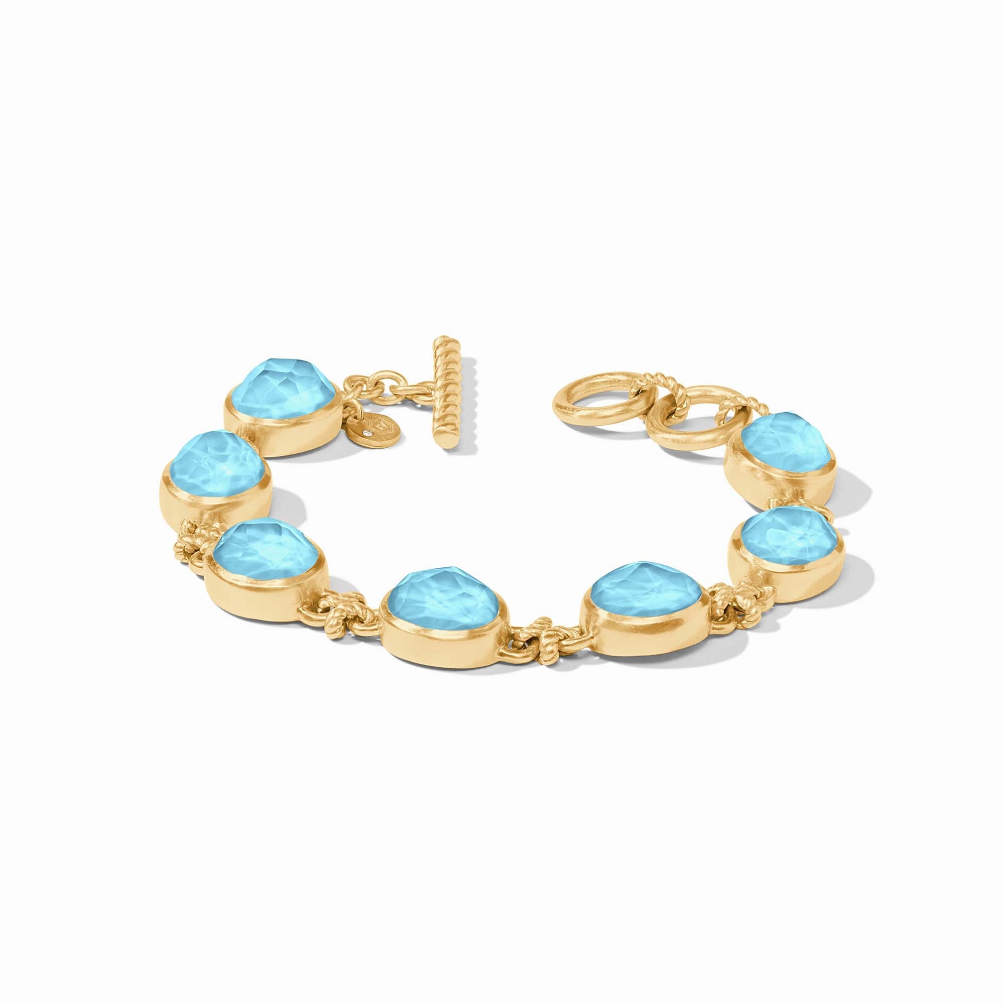 Julie Vos - Nassau Demi Stone Bracelet, Iridescent Capri Blue