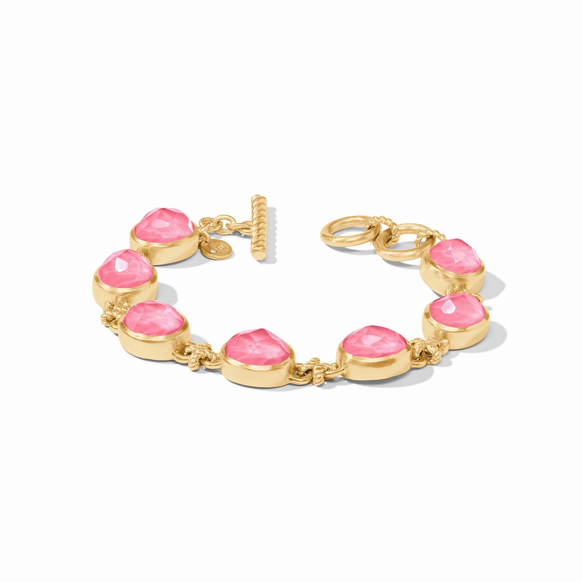 Julie Vos - Nassau Demi Stone Bracelet, Iridescent Peony Pink