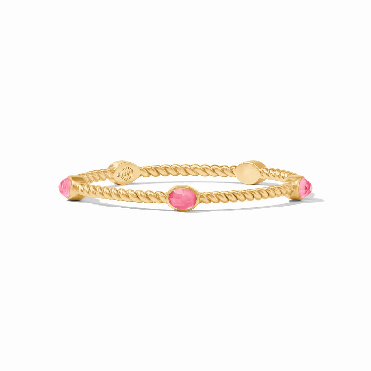 Julie Vos - Nassau Stone Bangle, Iridescent Peony Pink / Small