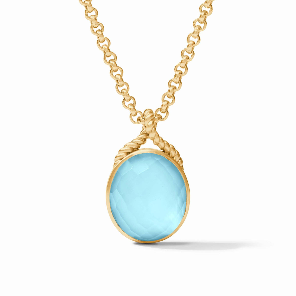 Julie Vos - Nassau Stone Pendant, Iridescent Capri Blue