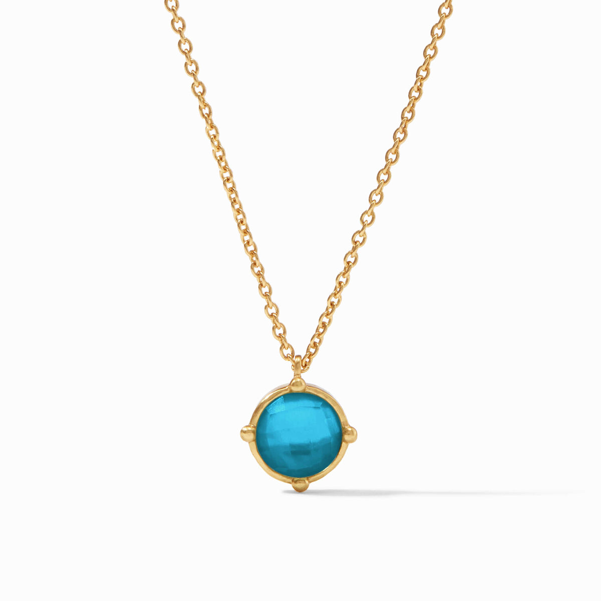 Julie Vos - Honeybee Solitaire Necklace, Iridescent London Blue
