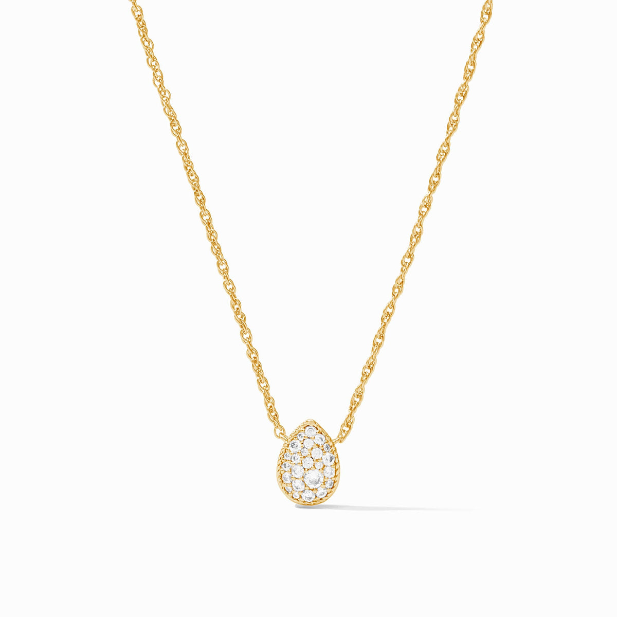 Pavé Teardrop Delicate Necklace