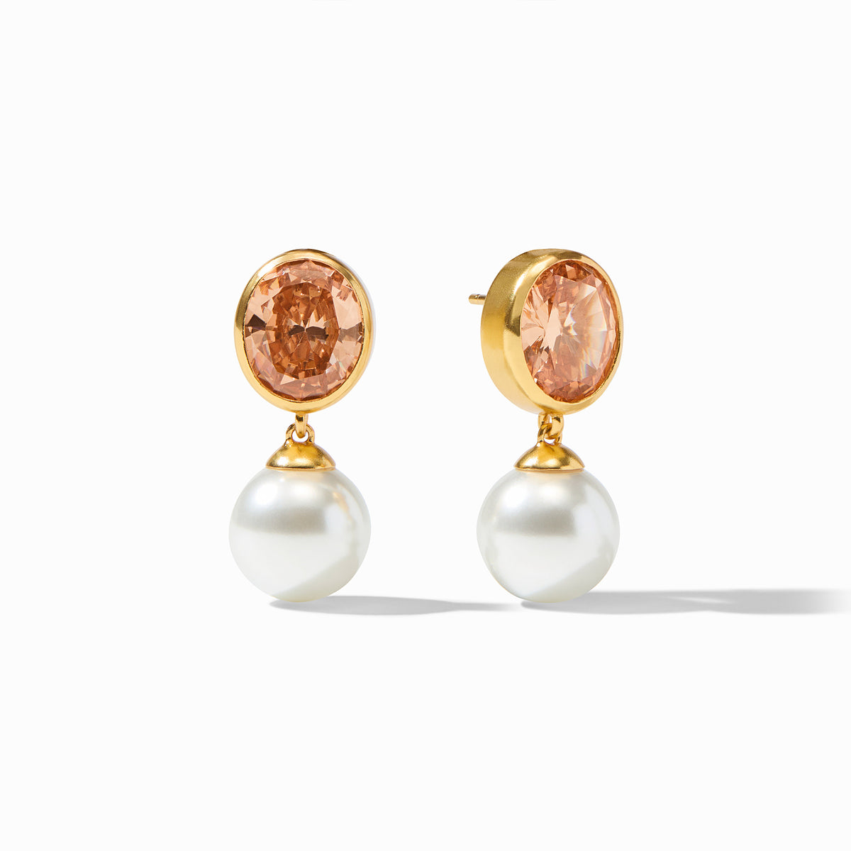 Julie Vos - Piper Pearl Drop Earring, Champagne